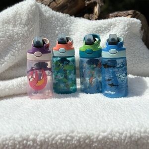 Contigo® Kids Water Bottle with Redesigned AUTOSPOUT® Straw, 14 oz - 4/Bottles